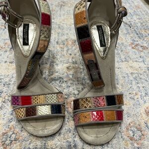 Dolce & Gabbana Multicolor Patchwork Heels